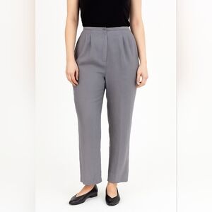 Vintage Y2K Josephine Chaus Studio Silk Linen Blend High Waisted Trousers Size 8